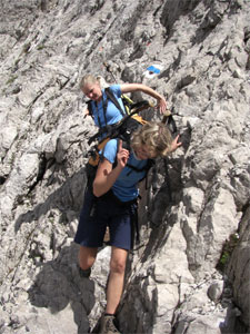  Abklettern vom Hochvogel