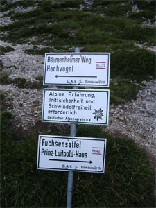 Wegweiser Bäumenheimer Weg